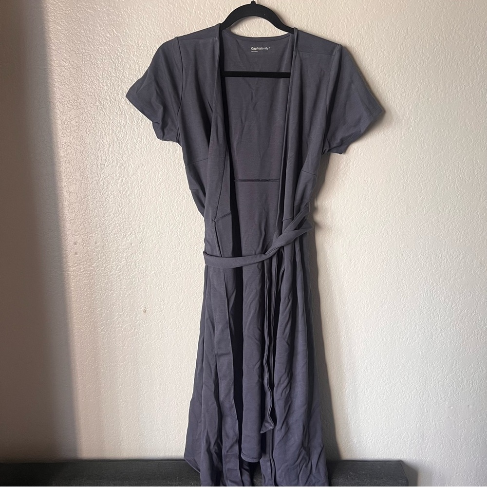 GAP Maternity Stretch Robe Navy